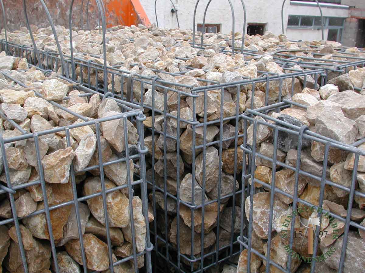 Gabionen - Dolomit Gabione S-50-50-50 - Gab-14000-01_02 - Steinbruch Huber