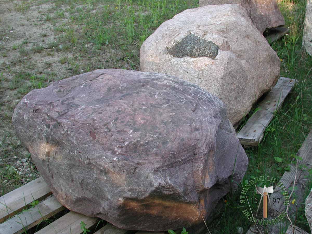 Findlinge - Granit Findlinge 80-110 - Fin-11003-03_04 - Steinbruch Huber