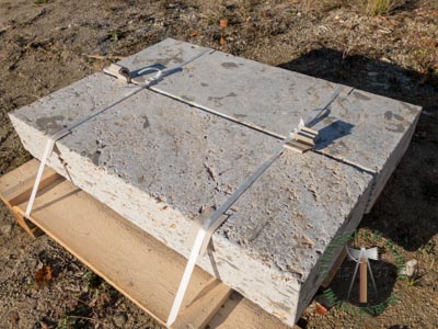 Blockstufen - Muschelkalk Blockstufe antik 60-100 - Bst-14801-04_01T - Steinbruch Huber