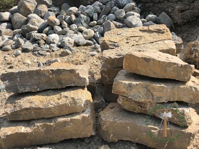 Blockstufen - Muschelkalk Blockstufe natur 80-120 - Bst-14801-01_03T - Steinbruch Huber