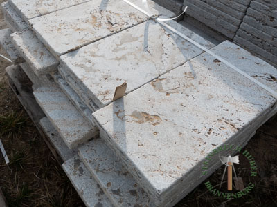 Bodenplatten - Muschelkalk Bodenplatten Bahnen antik - Bpl-14801-06_02T - Steinbruch Huber