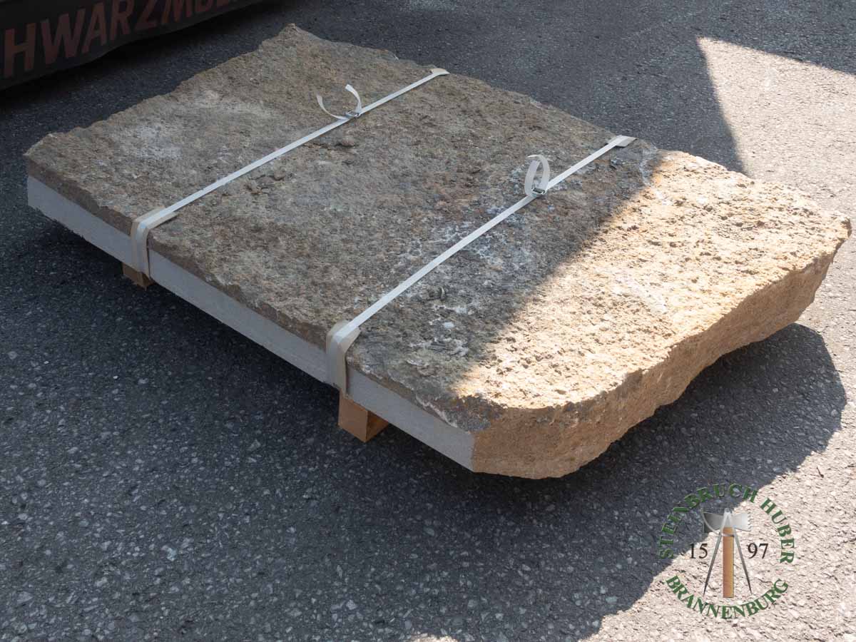 Bodenplatten - Muschelkalk Krustenplatten - Bpl-14801-21_01 - Steinbruch Huber