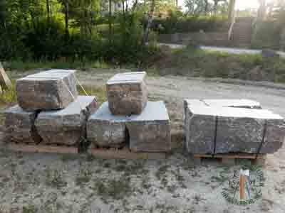 Sitzblöcke - Muschelkalk Sitzblock gesägt gespalten 50 - Sbl-14801-02_02T - Steinbruch Huber