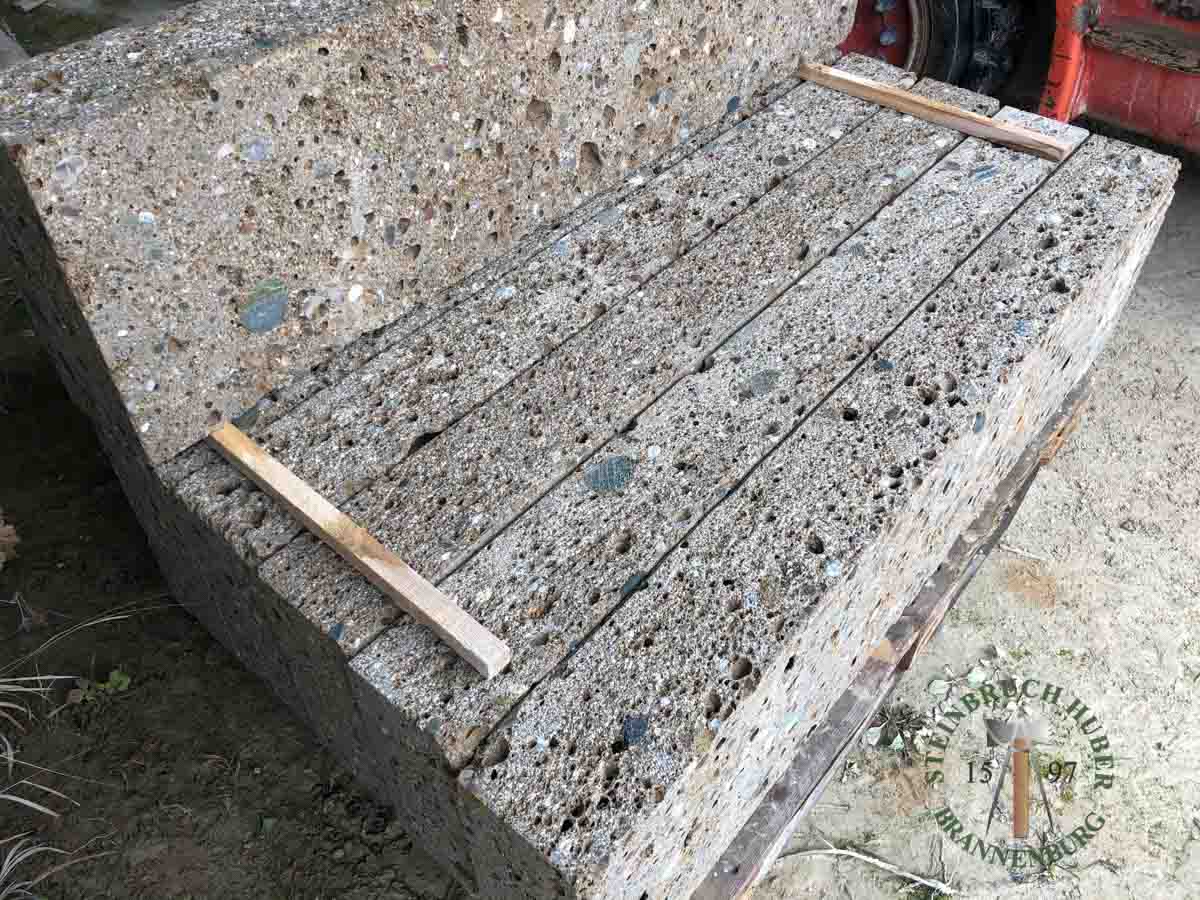 Blockstufen - Nagelfluh Blockstufe GaLa gestockt 60-180 - Bst-10000-03_02 - Steinbruch Huber