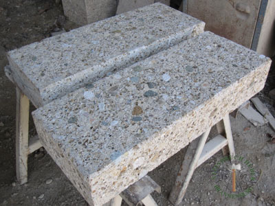 Blockstufen - Nagelfluh Blockstufe gestockt 60-180 - Bst-10000-02_03T - Steinbruch Huber