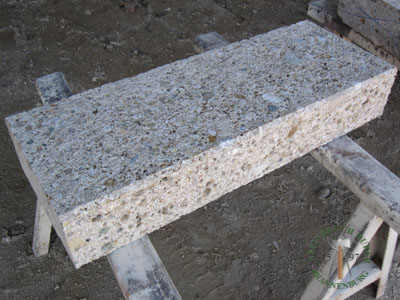 Blockstufen - Nagelfluh Blockstufe gestockt 60-180 - Bst-10000-02_04T - Steinbruch Huber