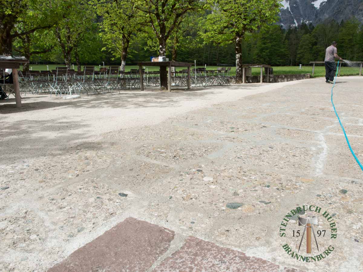 Bodenplatten - Nagelfluh Krustenplatten gestockt - Bpl-10000-99_05 - Steinbruch Huber