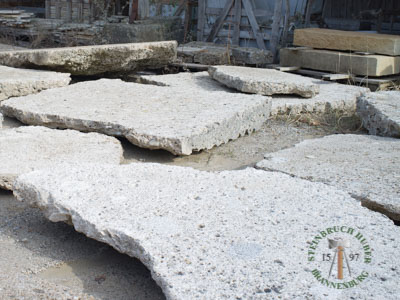 Bodenplatten - Nagelfluh Krustenplatten gestockt - Bpl-10000-99_08T - Steinbruch Huber