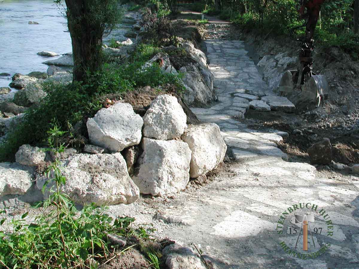 Bodenplatten - Nagelfluh Krustenplatten gesägt - Bpl-10000-54_02 - Steinbruch Huber