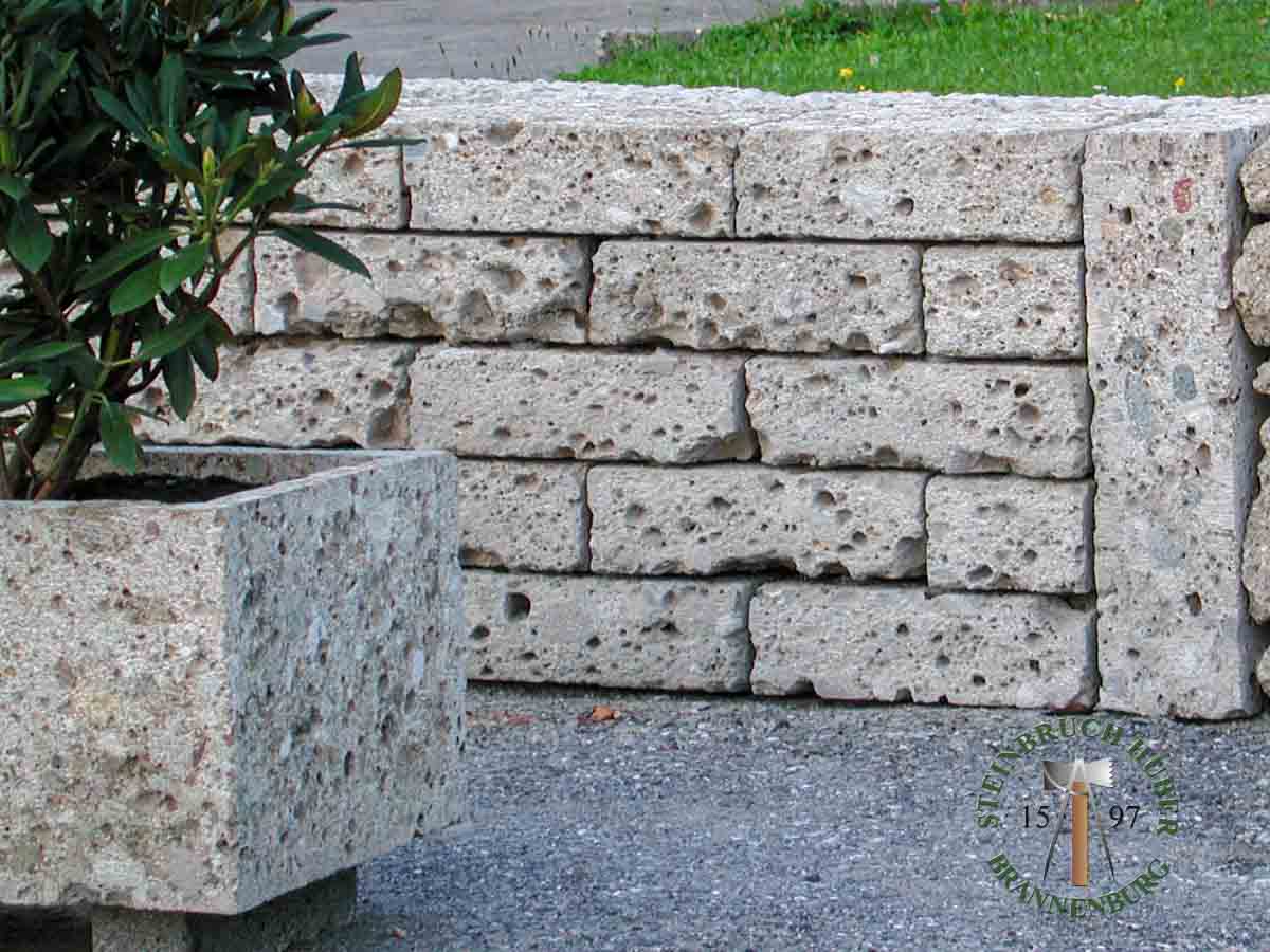 Mauersteine - Nagelfluh Mauerstein Biber 10 - Mst-10000-20_03 - Steinbruch Huber
