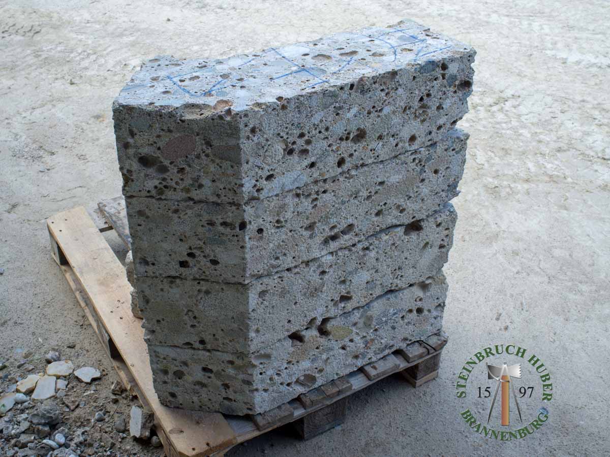 Mauersteine - Nagelfluh Mauerstein Biber 20-D - Mst-10000-26_05 - Steinbruch Huber