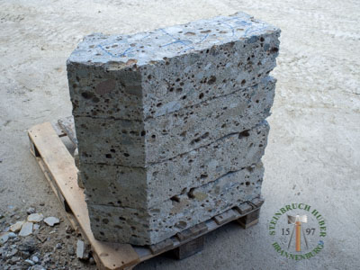 Mauersteine - Nagelfluh Mauerstein Biber 20-D - Mst-10000-26_05T - Steinbruch Huber