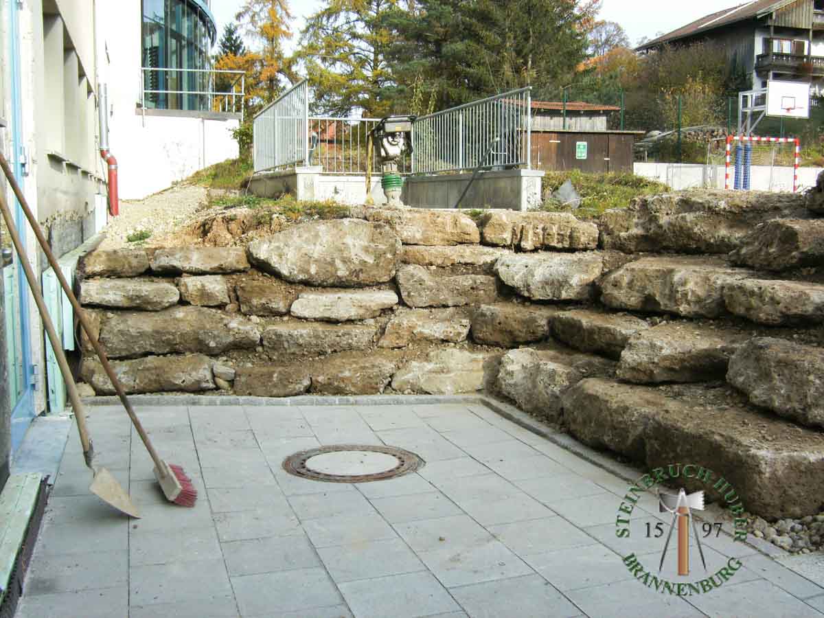 Mauersteine - Nagelfluh Mauerstein Petersberg 40-140 F - Mst-10000-06_07 - Steinbruch Huber