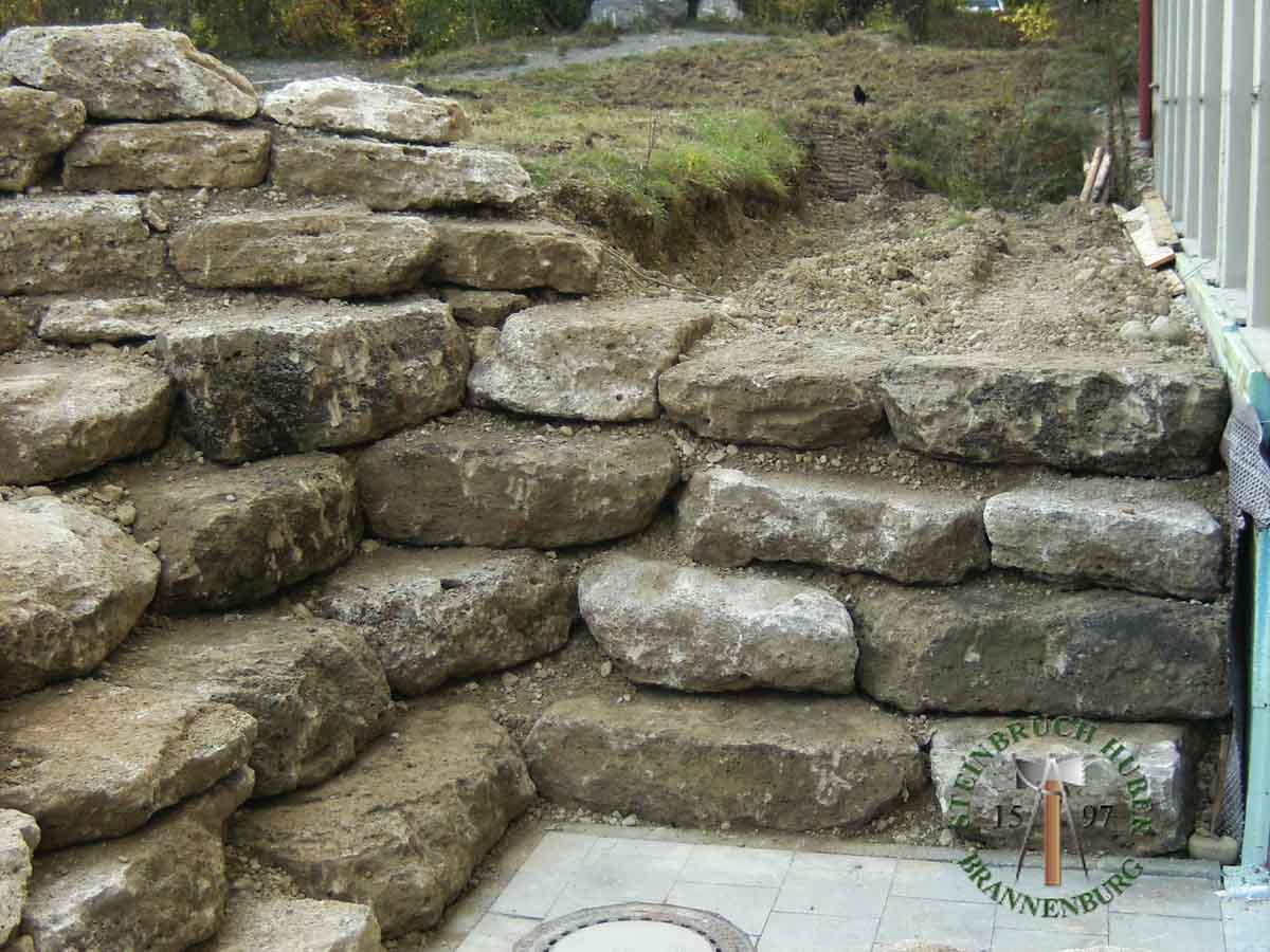 Mauersteine - Nagelfluh Mauerstein Petersberg 40-140 F - Mst-10000-06_08 - Steinbruch Huber