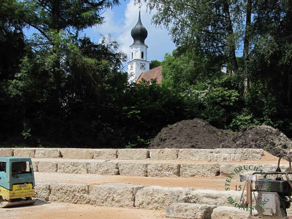 Mauersteine - Nagelfluh Mauerstein Riesenkopf 40 - Mst-10000-14_02 - Steinbruch Huber