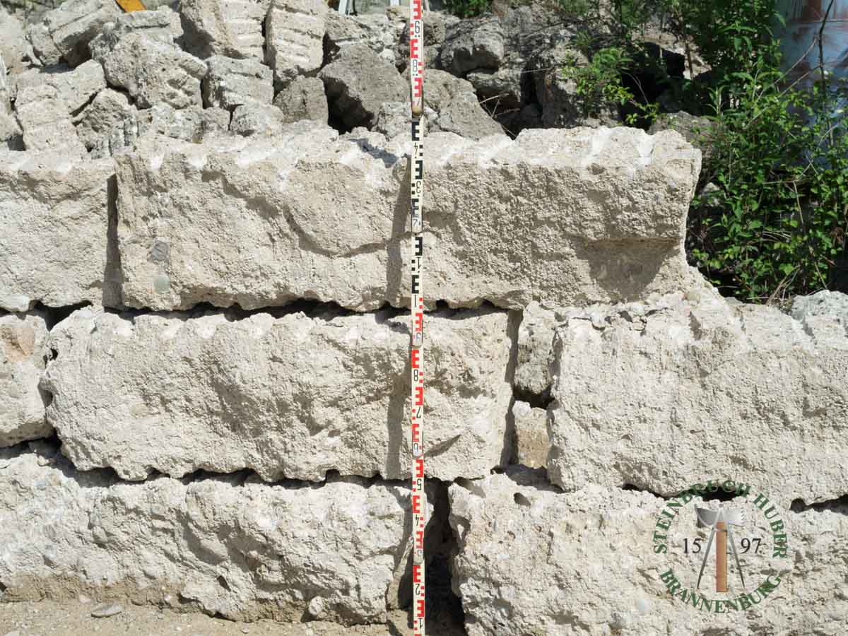 Mauersteine - Nagelfluh Mauerstein Riesenkopf 40 - Mst-10000-14_06 - Steinbruch Huber