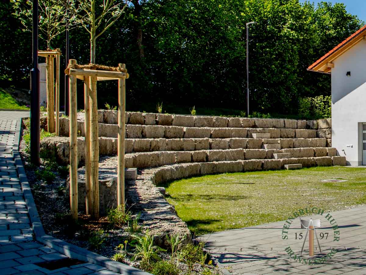 Mauersteine - Nagelfluh Mauerstein Riesenkopf 50 - Mst-10000-15_02 - Steinbruch Huber