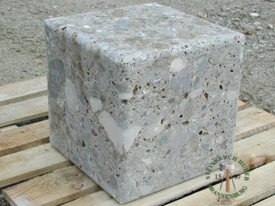 Steinobjekte - Nagelfluh Quader geschliffen 35 - Sob-10000-07_04T - Steinbruch Huber