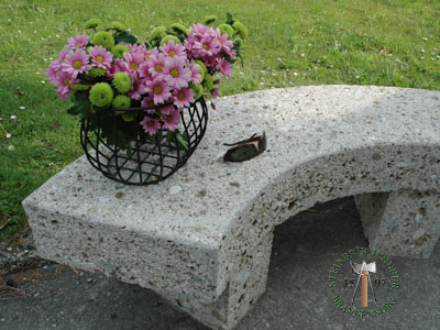 Steinbänke - Nagelfluh Steinbank Chiemsee - Sbk-10000-02_01T - Steinbruch Huber