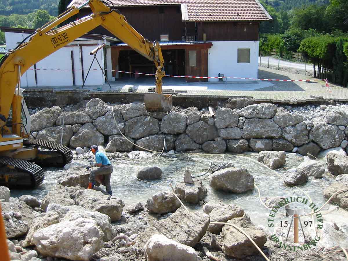 Wasserbausteine - Nagelfluh Wasserbaustein Traun 80-200 - Wba-10000-05_01 - Steinbruch Huber