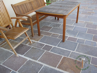 Bodenplatten - Porphyr Bodenplatten Trentino 40 - Bpl-15001-04_01T - Steinbruch Huber