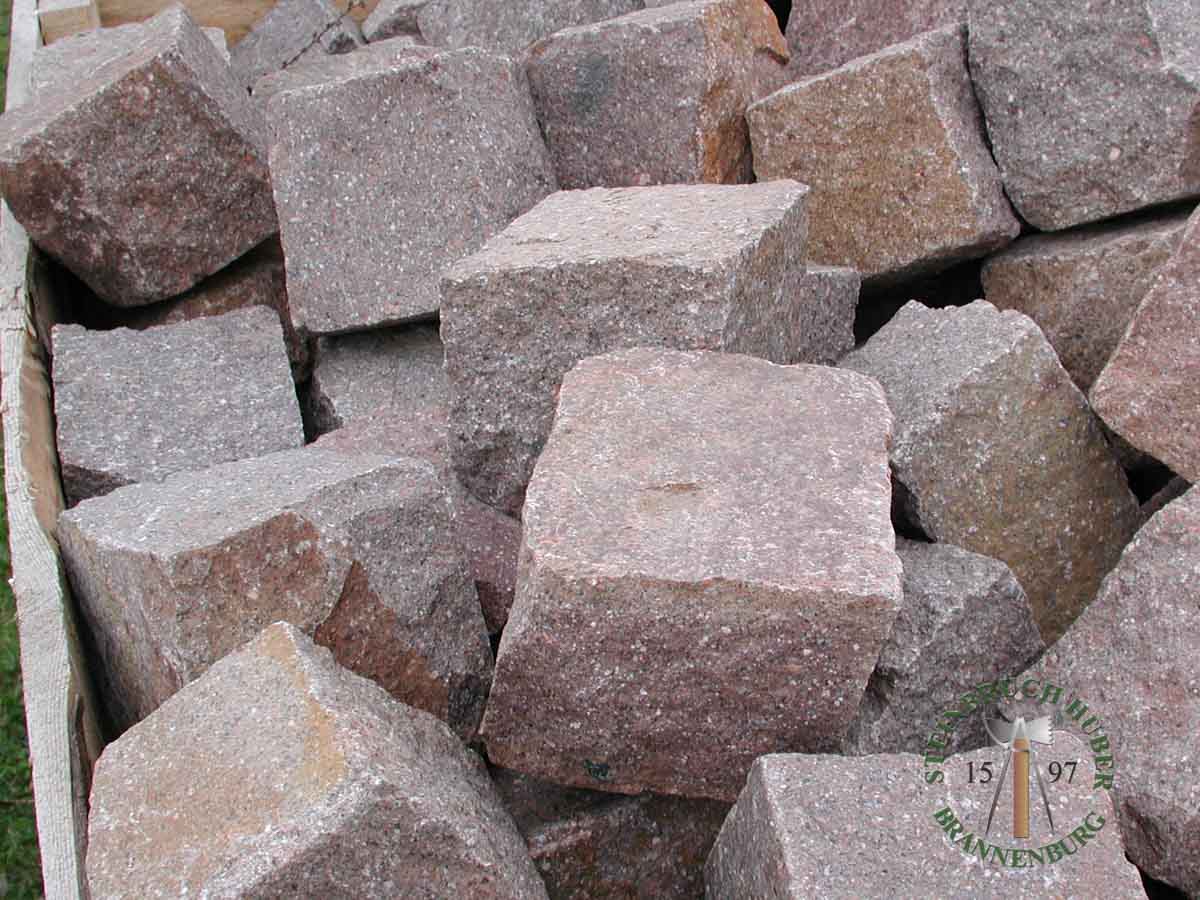 Pflastersteine - Porphyr Großsteinpflaster Trentino 14-18 - Pfl-15001-06_01 - Steinbruch Huber