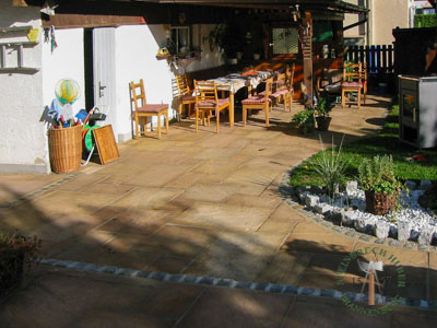 Bodenplatten - Sandstein Bodenplatten römischer Verband - Bpl-14302-01_02T - Steinbruch Huber