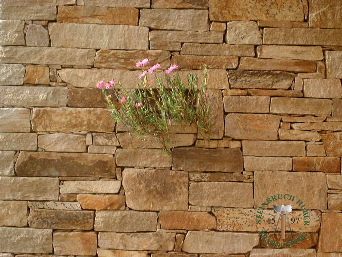 Gneis Mauersteine Zur Errichtung Einer Mediterranen Gartenmauer